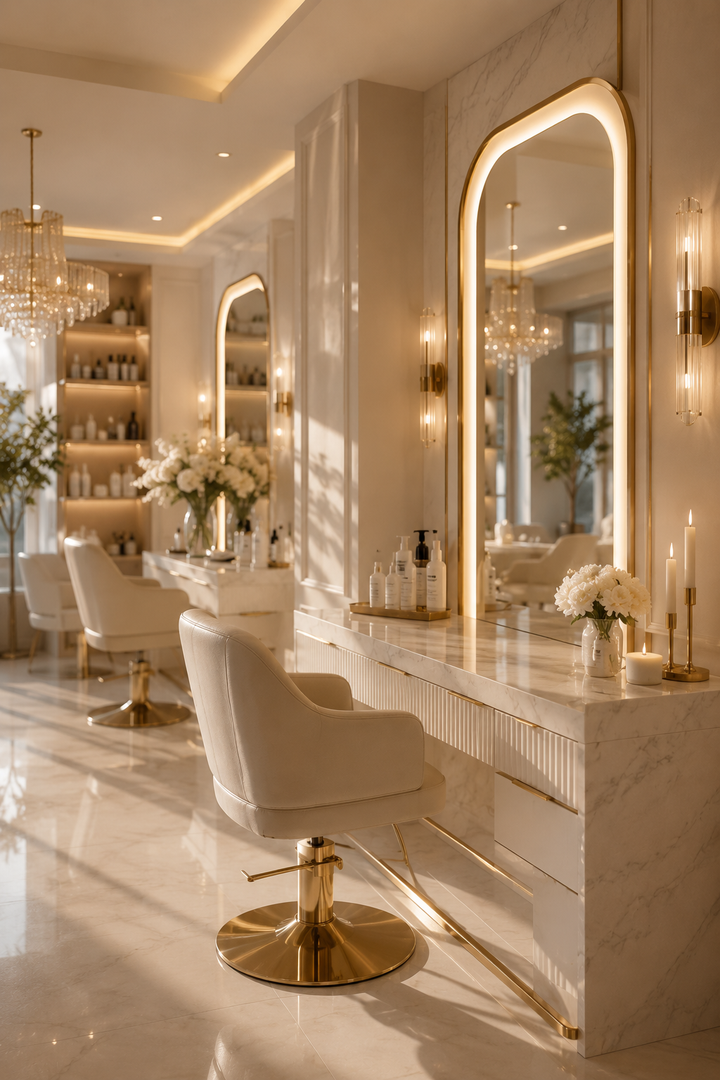 Luxury beauty salon interior